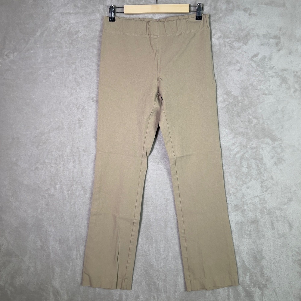 Joseph Pants Womens 42 Gabardine Legging Stretch High Waist Beige Viscose Blend